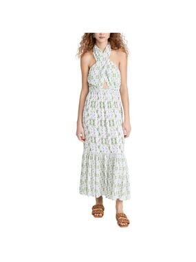 Shopbop Floral Lilac Print Playa Lucila Halter Dress Size M